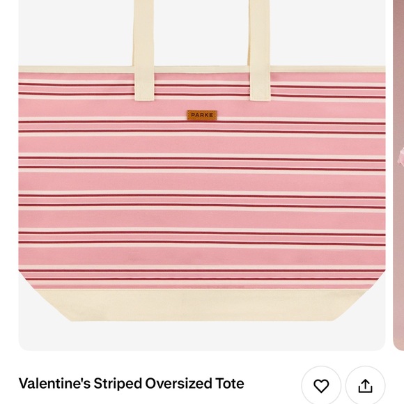 Parke Handbags - Parke Valentine’s Day striped tote brand new